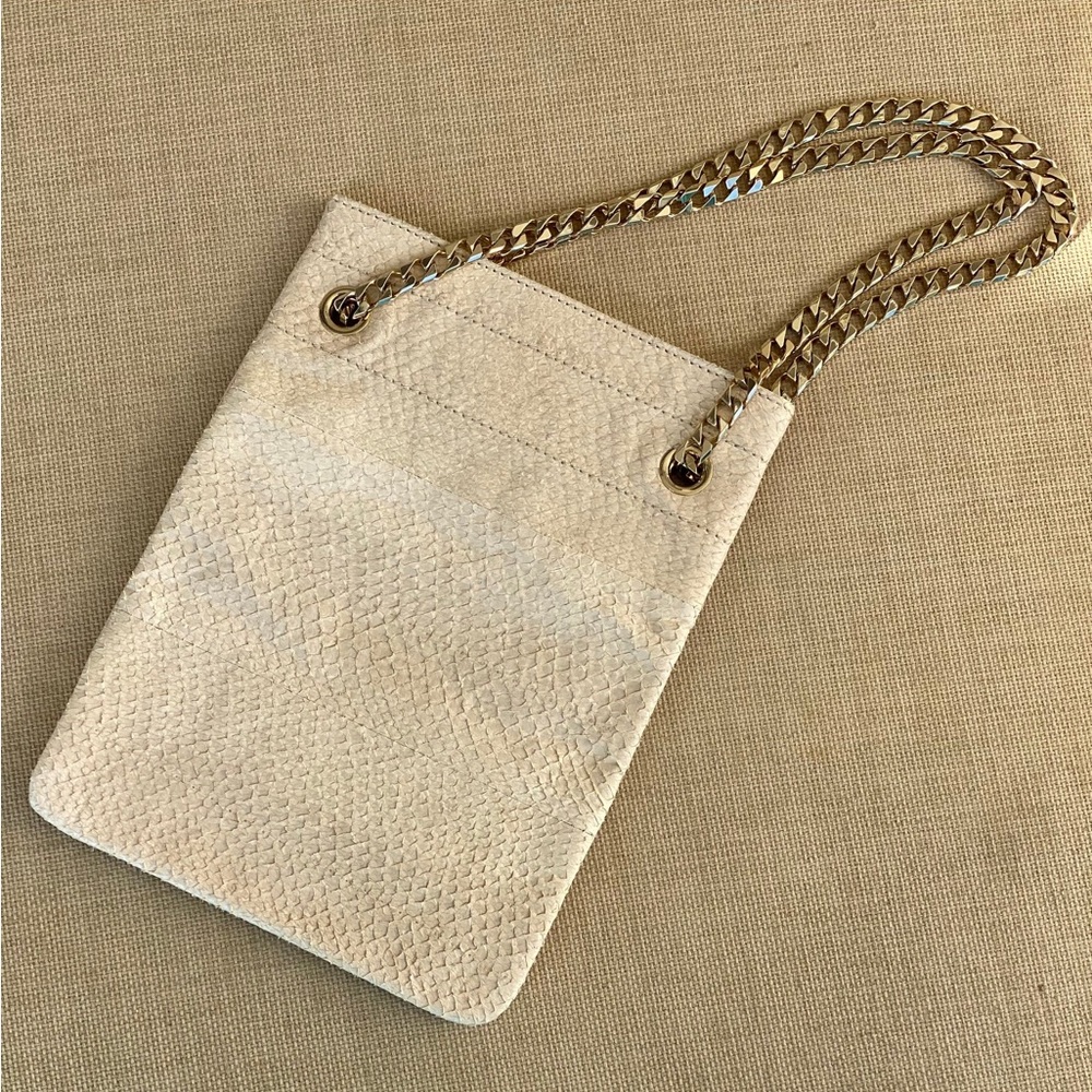 Givenchy Snake Skin Small Rectangular Chain Strap… - image 3